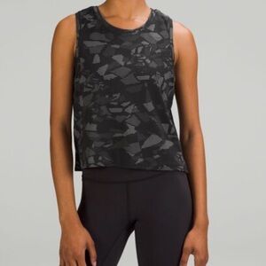Lululemon- Black Camouflage training top, size 6-10